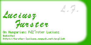 luciusz furster business card